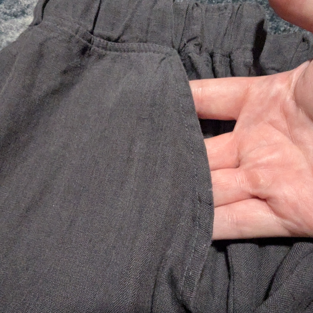 Parachute Dark Grey 100% Linen Lounge Pants Size M - Picture 5 of 7